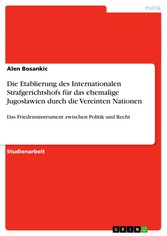 Die Etablierung des Internationalen Strafgerichtshofs für das ehemalige Jugoslawien durch die Vereinten Nationen