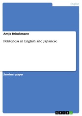 Politeness in English and Japanese