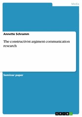 The constructivist argiment communication research