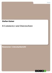 E-Commerce und Datenschutz