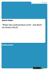 'Wider den undeutschen Geist' - Das Buch im Dritten Reich