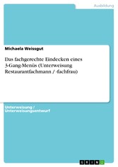 Das fachgerechte Eindecken eines 3-Gang-Menüs (Unterweisung Restaurantfachmann / -fachfrau)