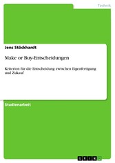 Make or Buy-Entscheidungen