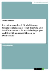 Intensivierung durch Flexibilisierung: Neuere Tendenzen der Flexibilisierung und ihre Konsequenzen für Arbeitsbedingungen und Beschäftigungsverhältnisse in Deutschland