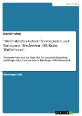 'Durchstreiftes Gebiet frei von Juden und Partisanen - Erschossen 133. Keine Waffenbeute'