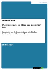 Das Bürgerrecht im Athen der klassischen Zeit