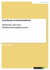 Filmfonds und neue Filmfinanzierungskonzepte