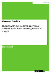 Hybride Antriebe weltweit agierender Automobilhersteller. Eine vergleichende Analyse