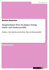 Hauptseminar Prof. Dr. Jürgen Newig: Städte und Stadtensemble