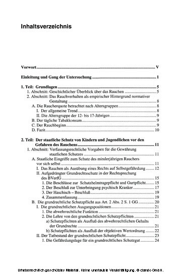 Die staatliche Einflussnahme auf den Tabakkonsum von Kindern und Jugendlichen in Deutschland