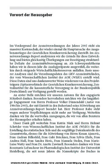 Arzneiverordnungs-Report 2006