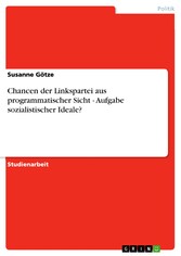 Chancen der Linkspartei aus programmatischer Sicht - Aufgabe sozialistischer Ideale?