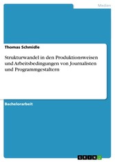 Strukturwandel in den Produktionsweisen und Arbeitsbedingungen von Journalisten und Programmgestaltern