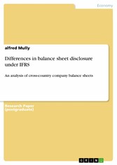 Differences in balance sheet disclosure under IFRS