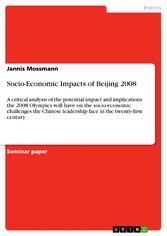 Socio-Economic Impacts of Beijing 2008