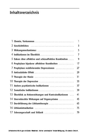 Standardpräparate der Psychopharmakotherapie. Lithium