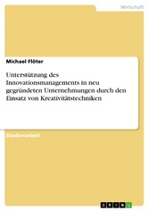 Unterstützung des Innovationsmanagements in neu gegründeten Unternehmungen durch den  Einsatz von Kreativitätstechniken