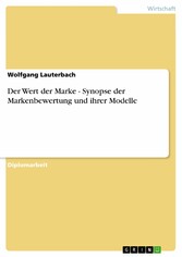 Der Wert der Marke - Synopse der Markenbewertung und ihrer Modelle