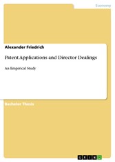 Patent Applications and Director Dealings