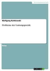 Probleme der Gattungspoetik