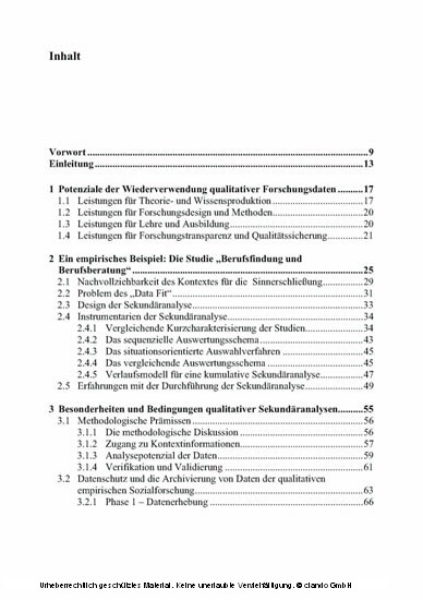 Wiederverwendung qualitativer Daten