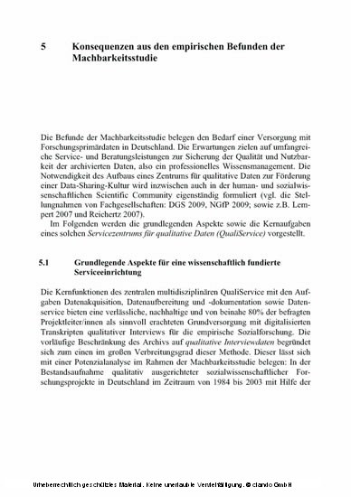 Wiederverwendung qualitativer Daten