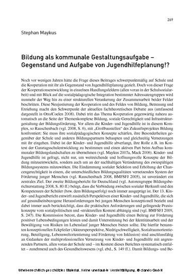 Handbuch Jugendhilfeplanung