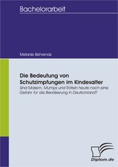 Die Bedeutung von Schutzimpfungen im Kindesalter. Sind Masern, Mumps und Röteln &#13; heute noch eine Gefahr für die Bevölkerung in Deutschland?