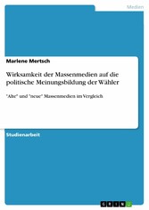 Wirksamkeit der Massenmedien auf die politische Meinungsbildung der Wähler