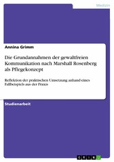 Die Grundannahmen der gewaltfreien Kommunikation nach Marshall Rosenberg als Pflegekonzept