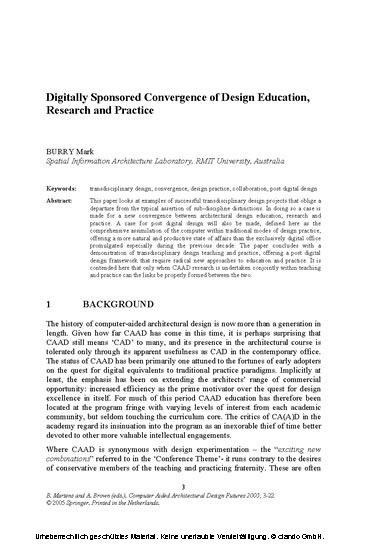 Computer Aided Architectural Design Futures 2005