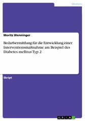 Bedarfsermittlung für die Entwicklung einer Interventionsmaßnahme am Beispiel des Diabetes mellitus Typ 2