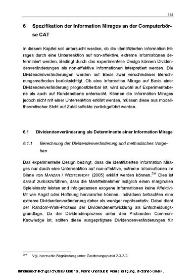 Information Mirages an experimentellen Wertpapiermärkten