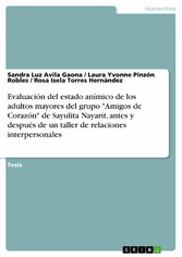 Evaluación del estado anímico de los adultos mayores del grupo 'Amigos de Corazón' de Sayulita Nayarit, antes y después de un taller de relaciones interpersonales