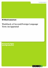 Washback of Second/Foreign Language Tests. An Appraisal