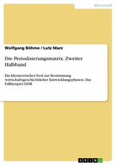 Die Periodisierungsmatrix. Zweiter Halbband