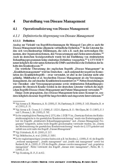 Auswirkungen und Erfolgsfaktoren von Disease Management