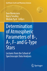 Determination of Atmospheric Parameters of B-, A-, F- and G-Type Stars