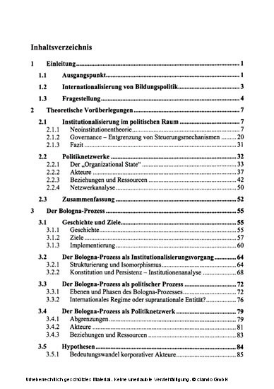 Der Bologna-Prozess als Politiknetzwerk