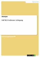 SAP R/3 Software. Lehrgang