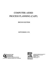 Computer Aided Process Planning (CAPP)