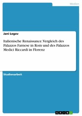 Italienische Renaissance. Vergleich des Palazzos Farnese in Rom und des Palazzos Medici Riccardi in Florenz