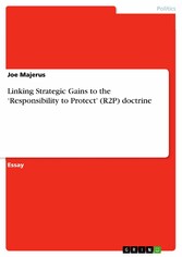 Linking Strategic Gains to the 'Responsibility to Protect' (R2P) doctrine