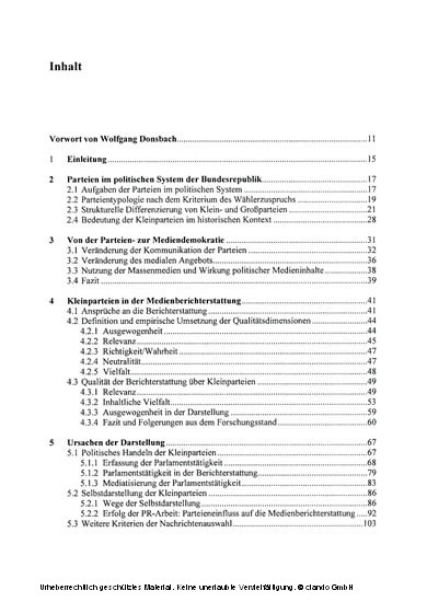 Kleinparteien in der Mediendemokratie