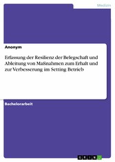 Erfassung der Resilienz der Belegschaft und Ableitung von Maßnahmen zum Erhalt und zur Verbesserung im Setting Betrieb