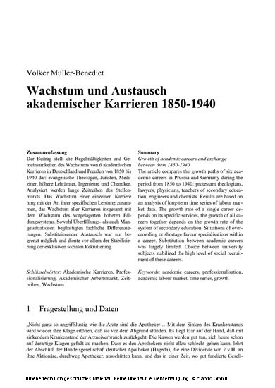 Bildungsbeteiligung: Wachstumsmuster und Chancenstrukturen 1800 - 2000