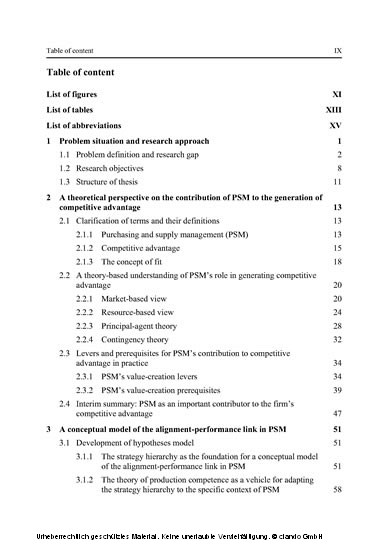 The Alignment Performance Link in Purchasing and Supply Management