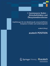 Georessource Boden - Wirtschaftsfaktor und Ökosystemdienstleister