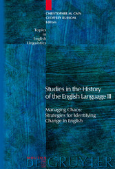 Studies in the History of the English Language III