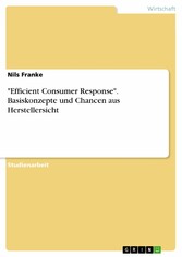 'Efficient Consumer Response'. Basiskonzepte und Chancen aus Herstellersicht